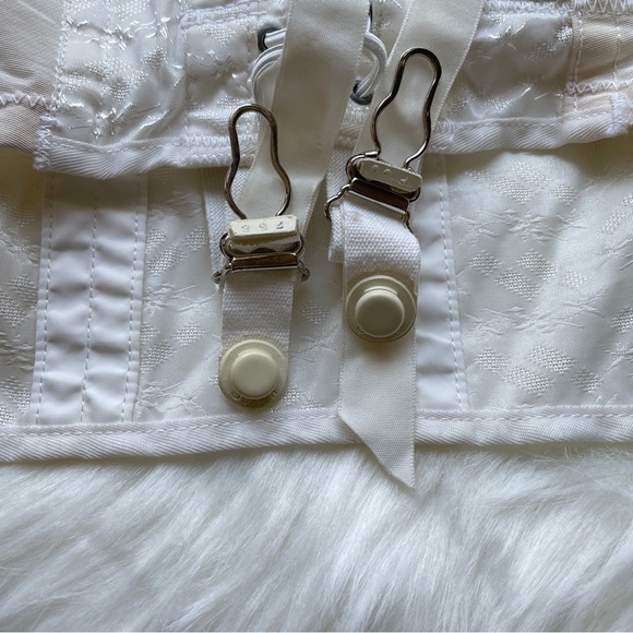 Vtg SPENCER Vintage 40s/50s Ivory Corset Girdle Lace Up Zip Up Boning - Picture 11 of 16